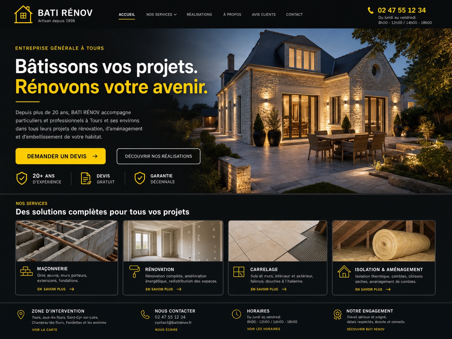 Nouveau site BATI Rénov, moderne, rapide et clair